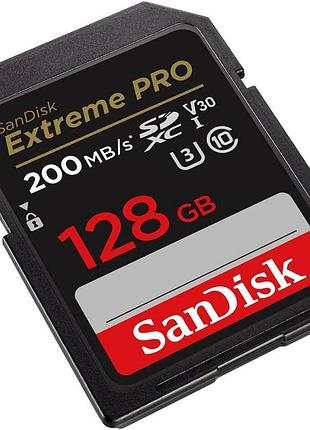Sandisk extreme pro 128gb uhs-i u3 sdxc - карта пам'яті високої швидкості (б\в)