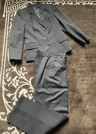 Костюм в стилі massimo dutti шерсть брюки полоска