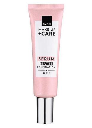 Матирующий тональный крем-сыворотка для лица avon spf30 avon, 115p бледно-розовый