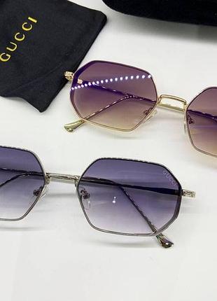 Стильні сонцезахисні окуляри g*cci многогранники різні кольори