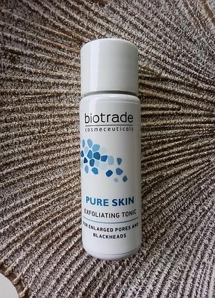 🤍biotrade pure skin tonic отшелушивающий тоник-пилинг с комбинацией трех кислот: азелаиновой, гликолевой и салициловой миниатюры