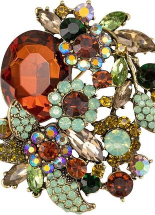 Брошка квітка бурштин (84946885)