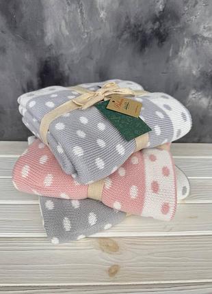 Вʼязаний дитячий плед betires