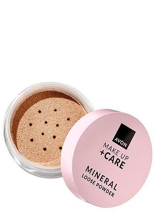 Минеральная рассыпчатая пудра avon light/светлая, 6 г