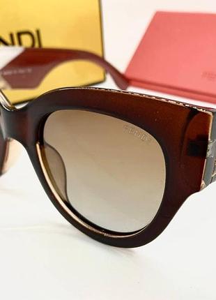 Стильные женские солнцезащитные очки f*ndi поляризация линз