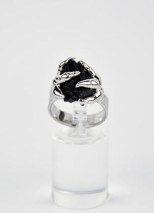 Кольцо шерл черный турмалин арт. 0002