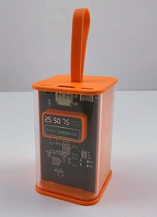Портативная батарея внешняя повербанк power bank 1 usb с индикатором заряда 50000 mah