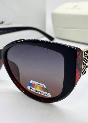 Жіночі сонцезахисні окуляри sw*arovski поляризація різні кольори бордо