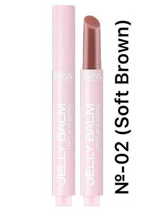 Бальзам-тінт для губ bless beauty jelly balm 2,2 г (1шт.) 02 soft brown