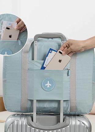 Спортивна дорожня сумка для ручної поклажі бірюзова