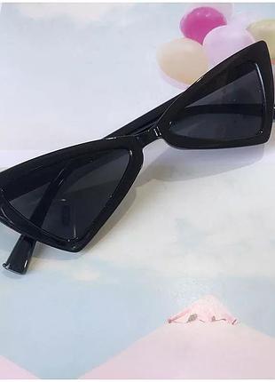 Детские треугольные стильные очки солнцезащитные черный