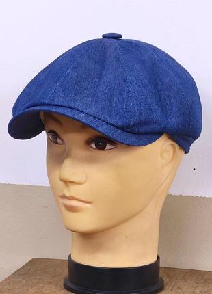 Кепка мужская восьмиклинка хулиганка 8клинка comfort head летняя ткань тонкий котон коттон овая синий синяя 60