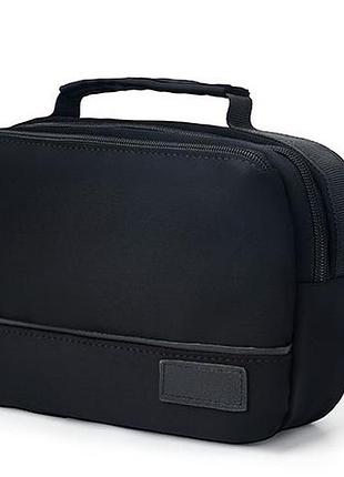 Сумка мужская через плече слинг однолямочная mackros 20751 влагостойкая черного цвета