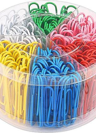 Цветные большие скрепки для бумаги, 50 мм, 300 шт (разные цвета)