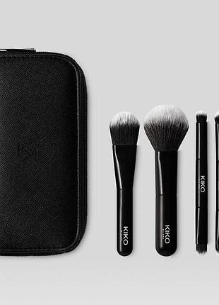 Набір кистей для нанесення макіяжу kiko milano travel kit 5 шт