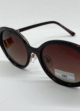 Cолнцезащитные очки женские овальные с поляризацией классика элегантные черные, коричневые, светло-коричневые