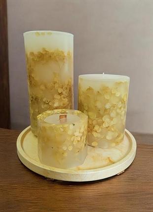 Декоративный набор "натуральная нежность" на подставке с ароматом корица