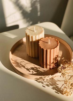 Набор текстурных соевых свечей с эфирными аромамаслами 2шт citrus & wood