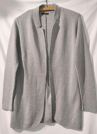 Серый кардиган женский блейзер 50% коттона имлия