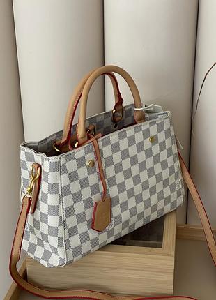 Жіноча класична сумочка луі вітон брендова сумка із шкіри louis vuitton шкіряна ділова для дівчини через плече