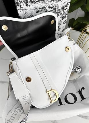 Брендовая женская сумка седло из кожи christian dior городская кожаная сумочка кристиан диор сумка седло для девушки через плечо