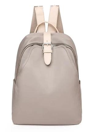 Рюкзак жіночий повсякденний місткий непромокальний pierre loues | нейлон | бежевий