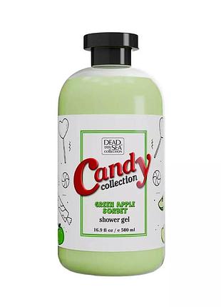 Гель для душу dead sea candy collection зелене яблуко сорбет, 0.5 л (7290119485826)