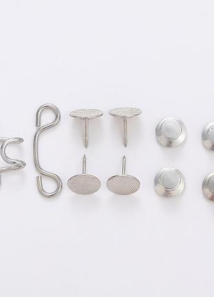 Фиксаторы застежки для уменьшения размера джинс серебристый l 5-20см