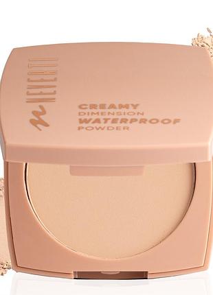 Пудра для лица водостойкая компактная neverti creamy dimension (np202) 004 almond beige бежева