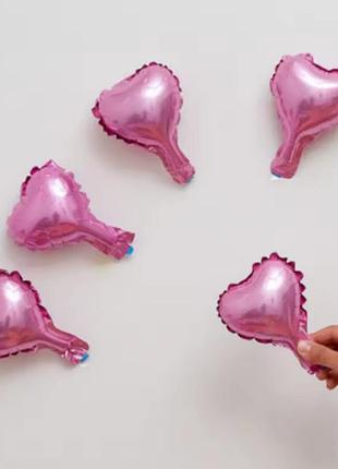 Серце 5" 12см китай розовый