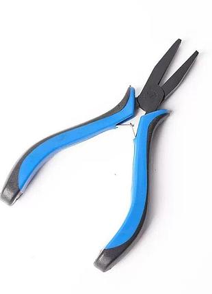 Щипцы для снятия нарощенных волос / кератиновых капсул, черно-голубые