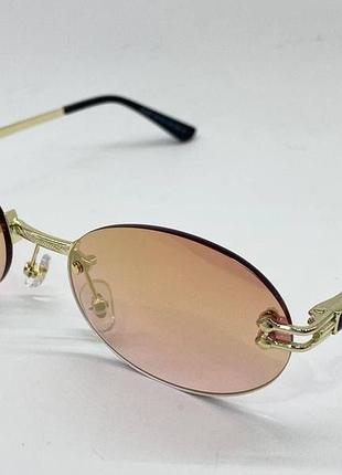 Сонцезахисні окуляри прямокутні безоправні з тонкими дужками на флексах