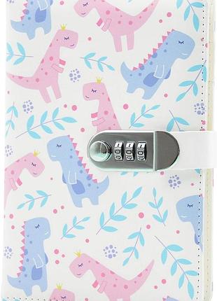 Креативный ежедневник lirener с комбинированным замком и животным узором (a5)
