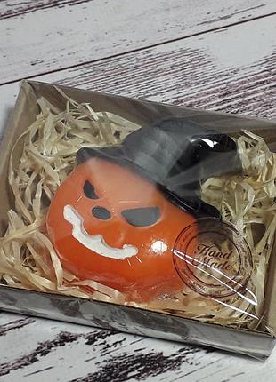 Сувенирное мыло ручной работы тыква3 (в коробочке)