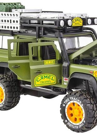 Джип металлический land rover camel trophy