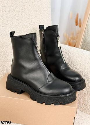 Черевики, арт. 10793, чорний, натуральна шкіра, зима