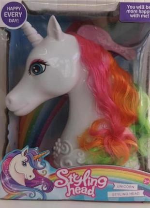 Детский набор голова для причесок единорог styling head для девочек