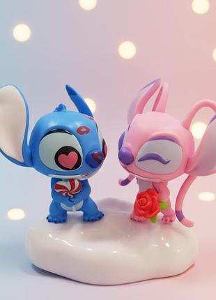 Фигурки лило и сточ lilo &amp; stitch игровые фигурки 2 шт 13.5 см