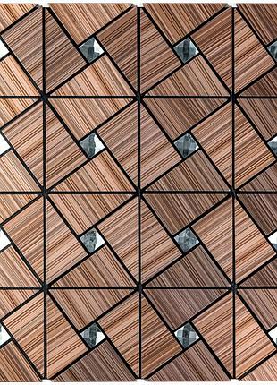 Самоклеющаяся алюминиевая плитка 300х300х3мм бронза sw-00001927 (d)