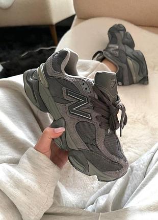 Кросівки new balance 9060 grey (з ефектом потертостей)