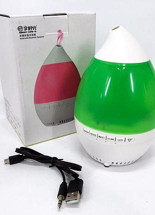 Колонка увлажнитель с диодной подсветкой jt-315, увлажнитель воздуха для младенца. цвет: зеленый