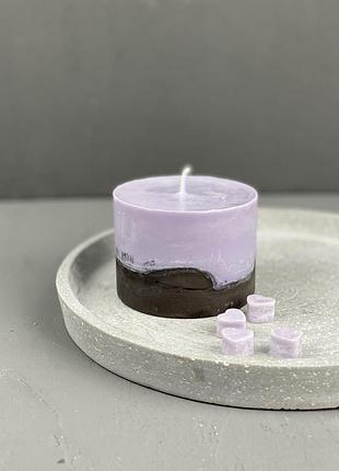 Соевая свеча в бетоне с эфирными аромамаслами 8,5х8см citrus & wood