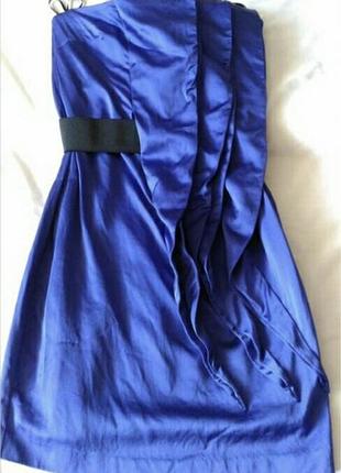 Шикарне вечірнє, сукня колір синій, електрик, ультрамарин   розмір 10/ m