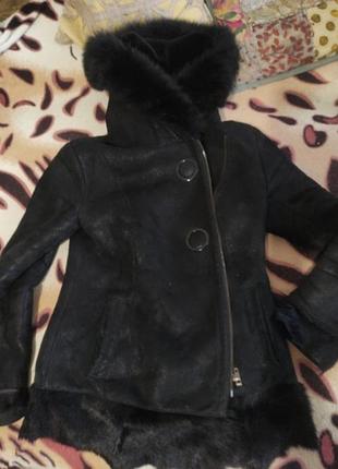 Женская натуральная дубленка с капюшоном дубленка натуральная женская