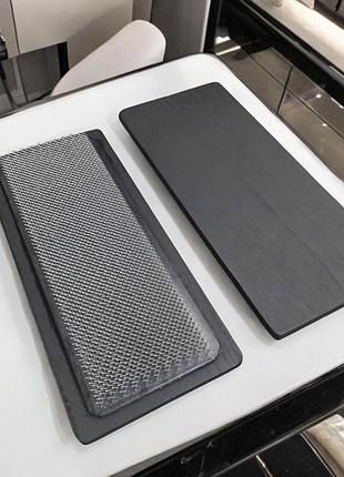 Дерев'яна карда для фіксування, капсулювання, нарощування волосся, чорна