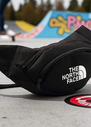 Бананка поясная the north face черная (черный принт)