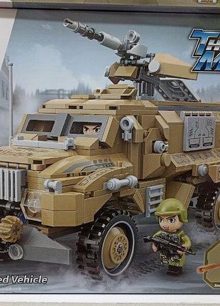 Конструктор qman тяжелая бронированная машина с солдатами thunder mission