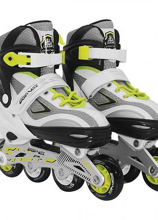 Роликовые коньки sportvida sv-lg0053 size 39-42 grey/yellow