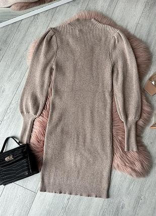 Тепла сукня в рубчик