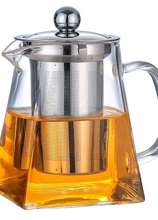 Vt-5502-950 чайник заварочный le mans стеклянный vittora, 950мл